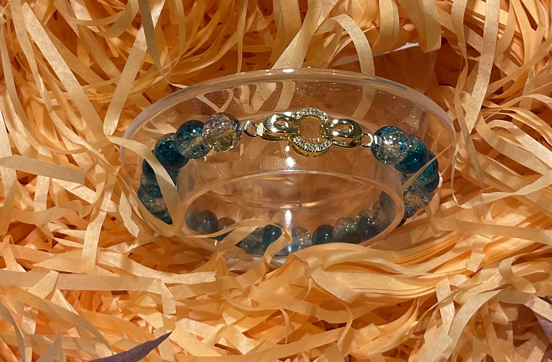 17cm Armband mit vergoldeten Verschluss.