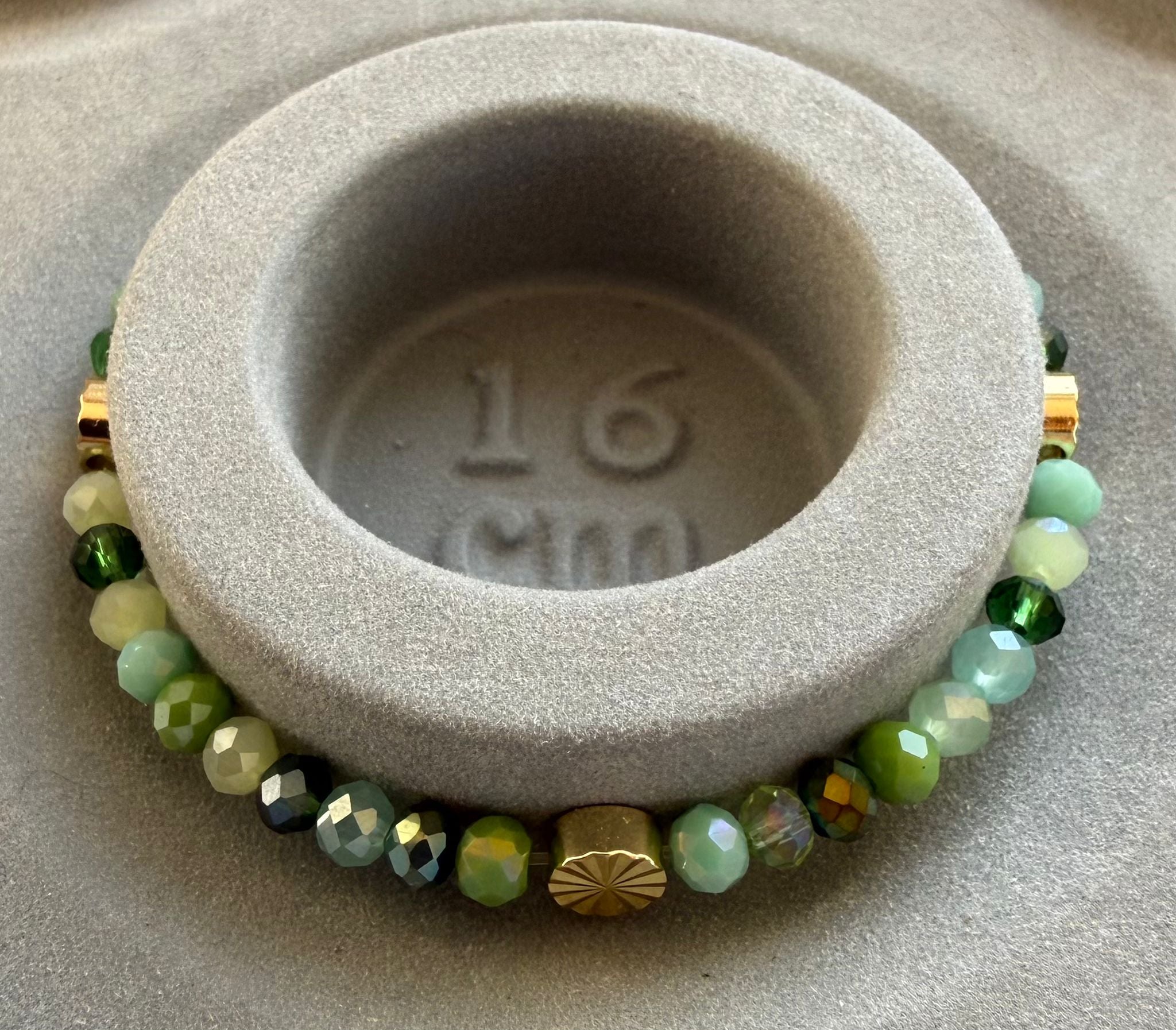 Runde Spacer Perlenarmband 16 cm